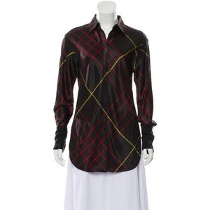 Rag and bone oversized silk boyfriend shirt